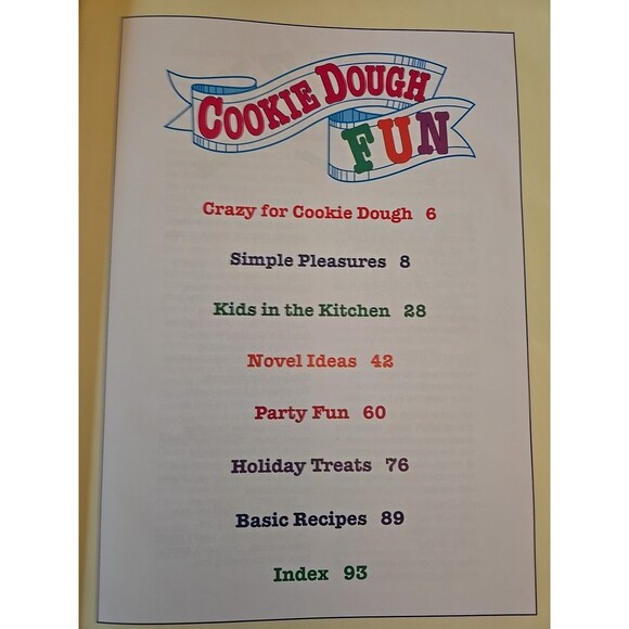 Cookie Dough Fun Cookbook Vintage 1997 Cooking with Kids Recipes Book Retro Vtg - Picture 7 of 10
